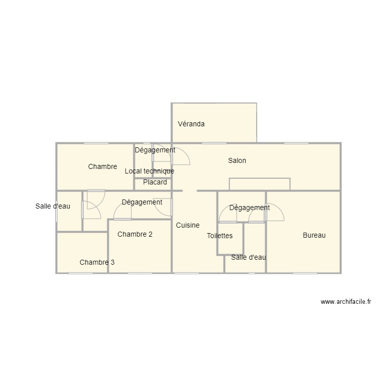 Croquis CARPENTIER. Plan de 15 pièces et 30 m2