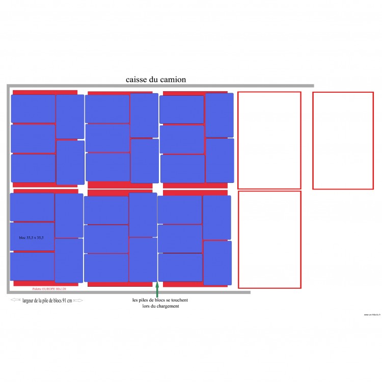 3 palettes europe Calibra. Plan de 0 pièce et 0 m2