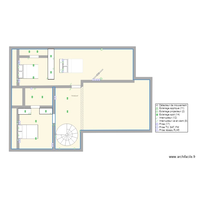 Chalet B Etage. Plan de 0 pièce et 0 m2