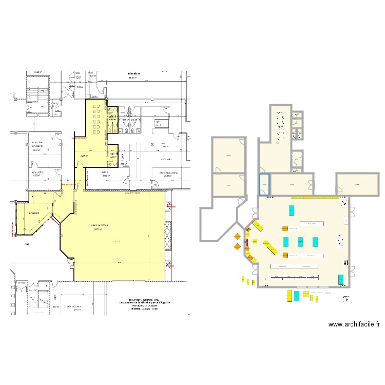 ARGONNE collège J Rostand E. Plan de 13 pièces et 355 m2