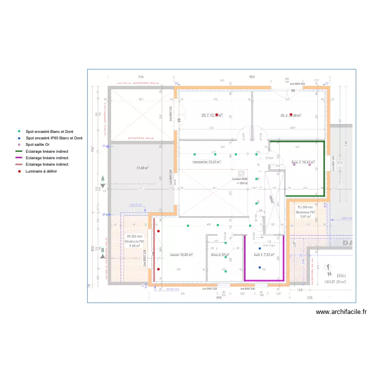 VIRGILE WICKY ETAGE V2. Plan de 