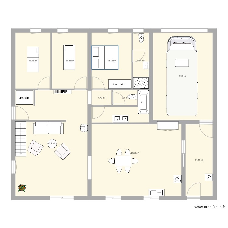 etage St Savinien précis. Plan de 0 pièce et 0 m2