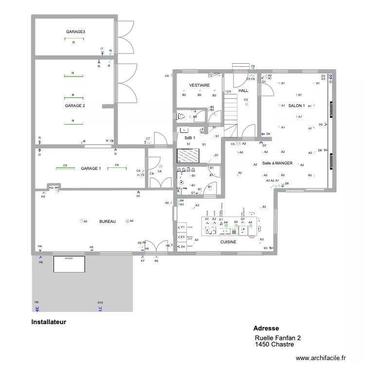 FANFAN ELECT rez. Plan de 18  et 286 m²