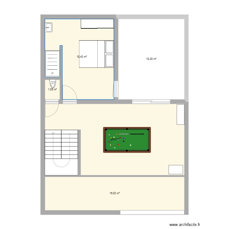 chambre. Plan de 0 pièce et 0 m2