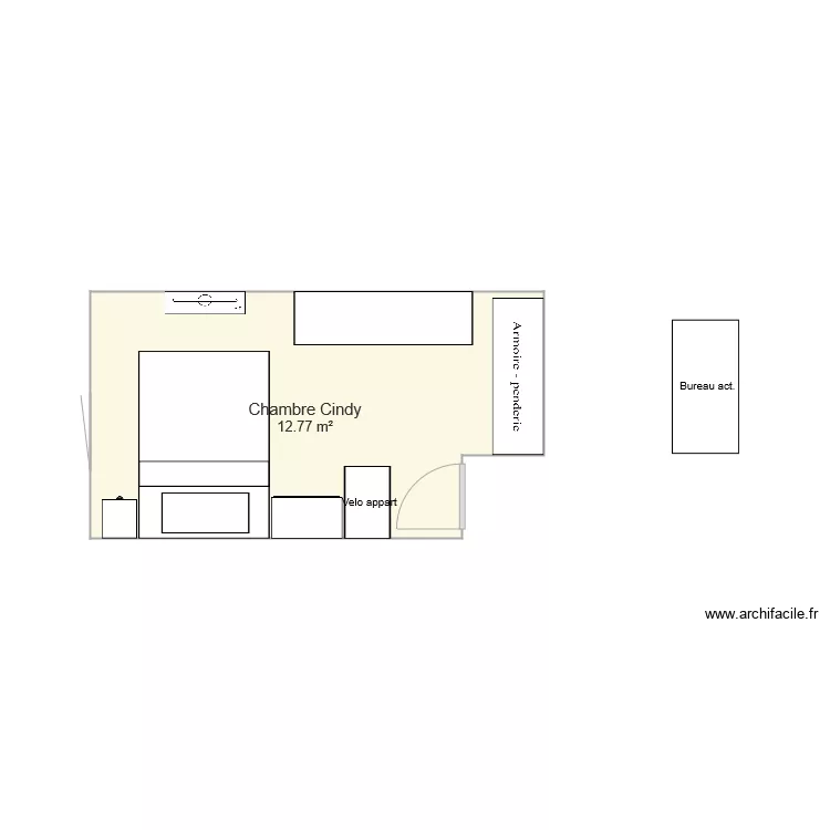 Chambre Cindy. Plan de Chambre Cindy. Plan de