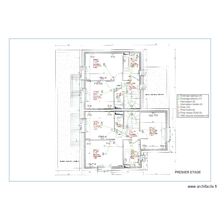 SAFAUR PLAN ETAGE ELEC CHAUFFAGE 6 MAISONS social. Plan de 0 pièce et 0 m2