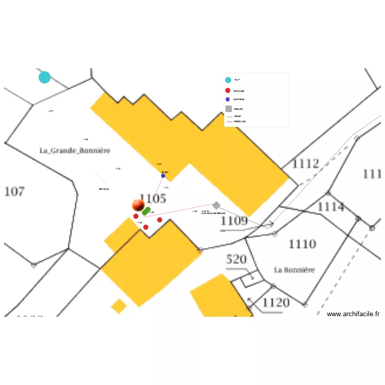 IMPLANTATION  DOSSIER BROCHARD. Plan de 