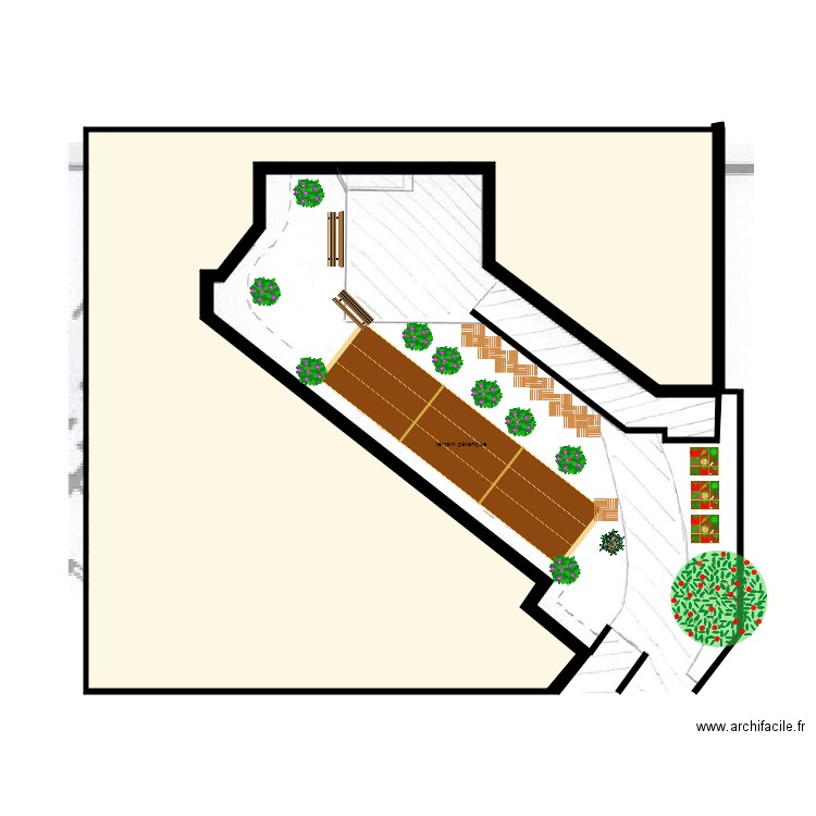 Projet Jardin CAJ. Plan de 0 pièce et 0 m2