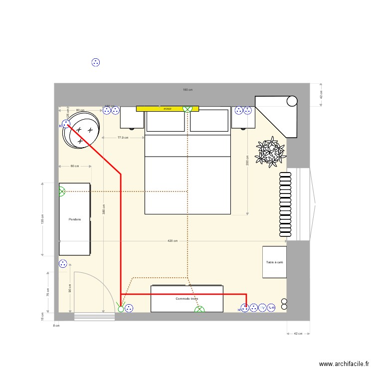 Chambre parents version multiple. Plan de 0 pièce et 0 m2