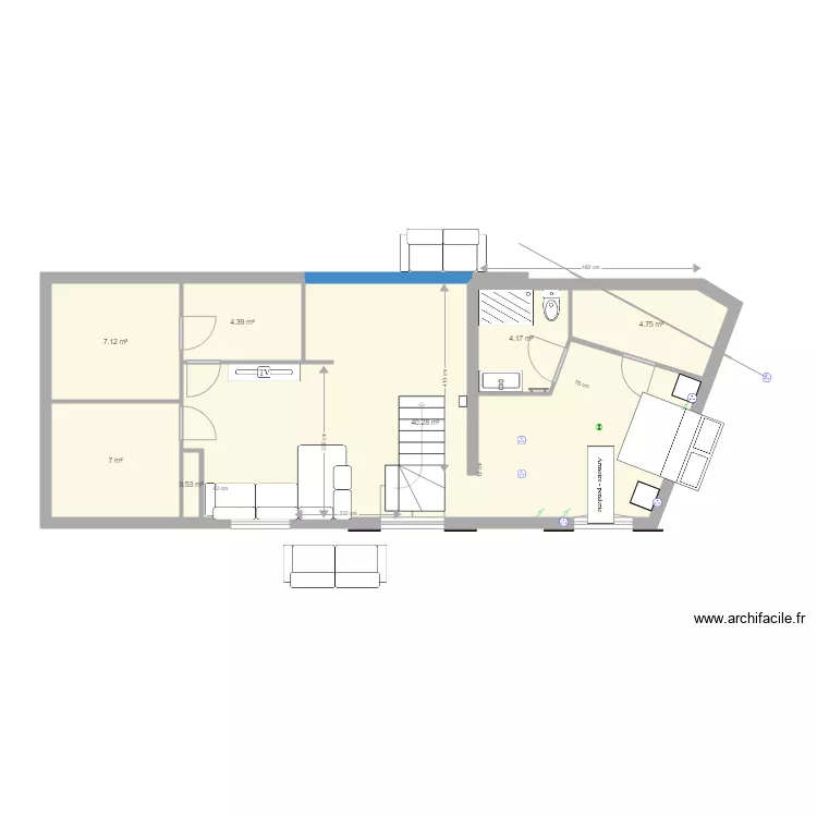 lacanau original mesure SDB. Plan de lacanau original mesure SDB. Plan de