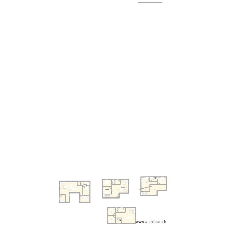 Maison Blanc . Plan de 20 pièces et 303 m2