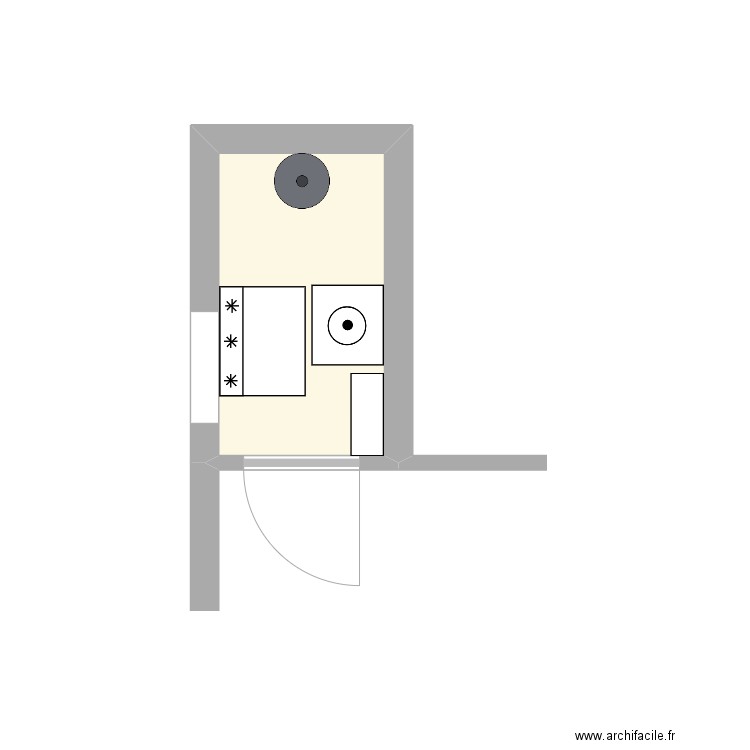 2022202625 - ADAIKA. Plan de 1 pièce et 3 m2