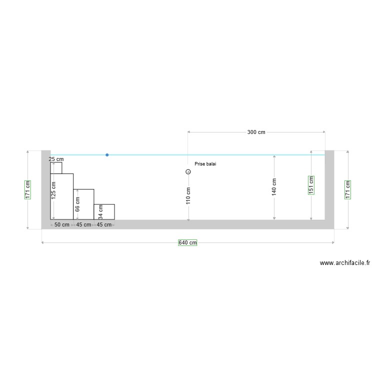 MUR OUEST. Plan de 0 pièce et 0 m2