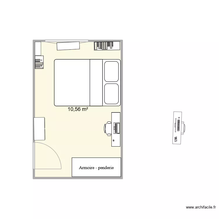 chambre soso. Plan de 1 Pièce et 11 m² chambre soso. Plan de 1 Pièce et 11 m²