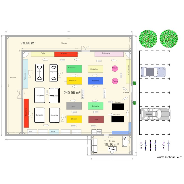 plan MAGASIN. Plan de 0 pièce et 0 m2