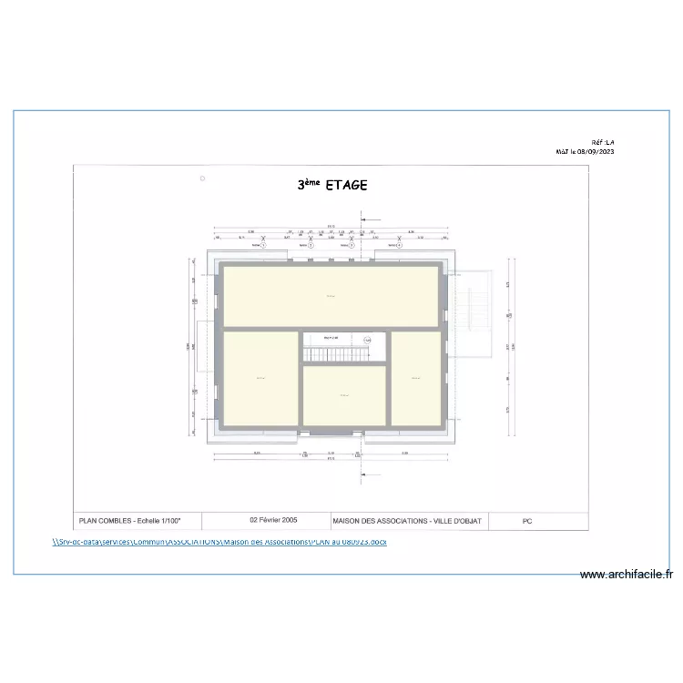 3ème étage OBJAT. Plan de 3ème étage OBJAT. Plan de
