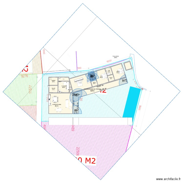 KEDUNGU 11. Plan de 15 pièces et 257 m2