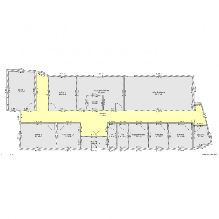 new spa salles de soins  (eau au nord). Plan de 0 pièce et 0 m2