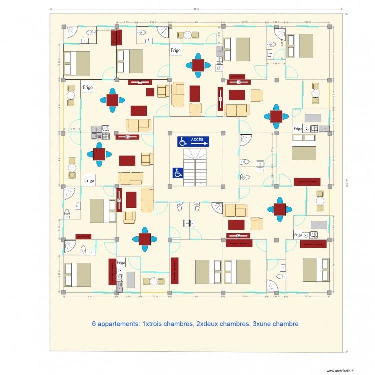 Bwiza Etages. Plan de 0 pièce et 0 m2