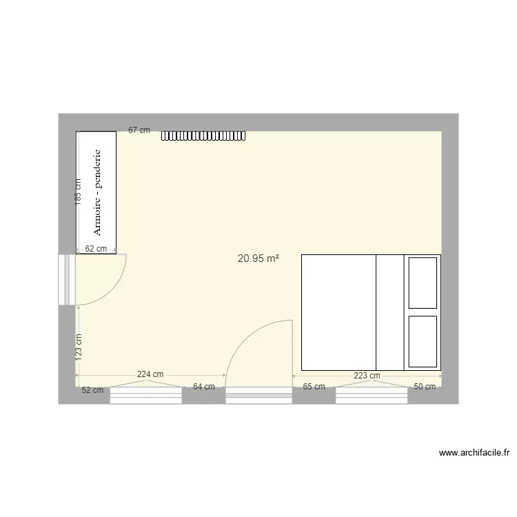 chambre david. Plan de 