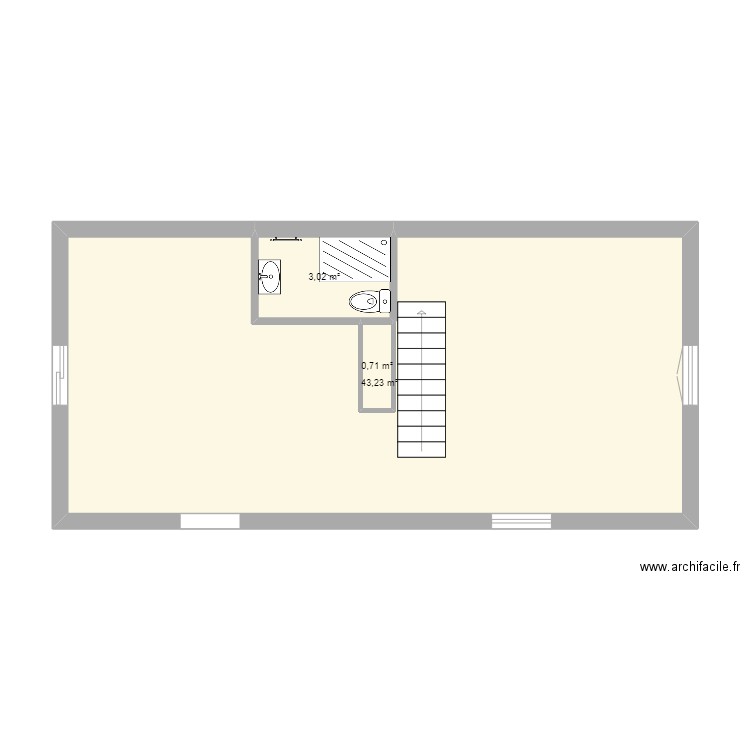 2ème étage le clerjus (grenier). Plan de 0 pièce et 0 m2
