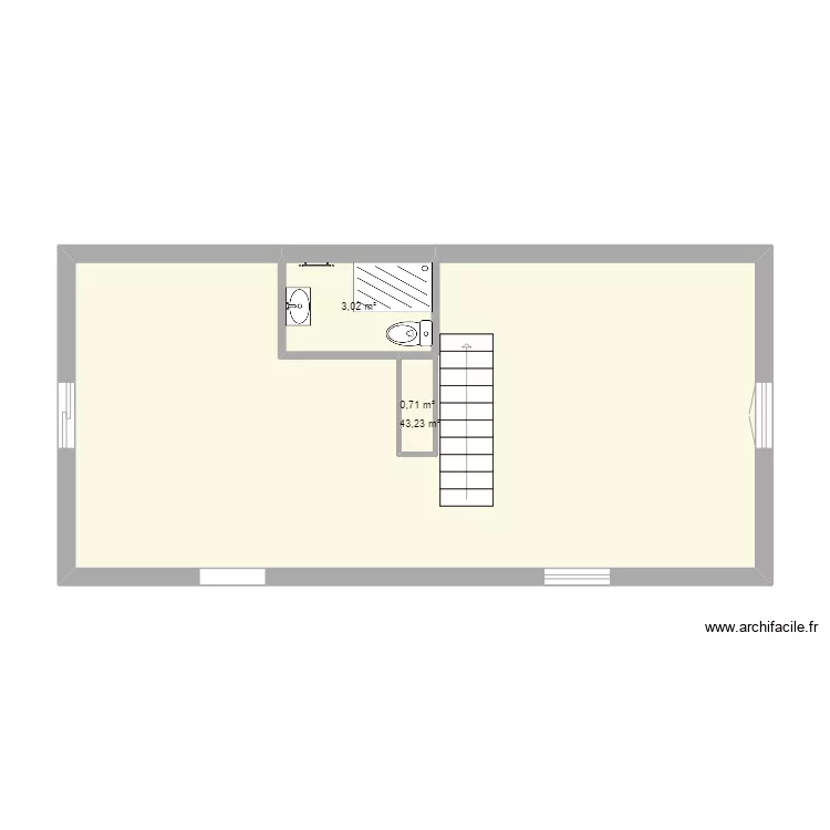 2&egrave;me &eacute;tage le clerjus (grenier). Plan de 