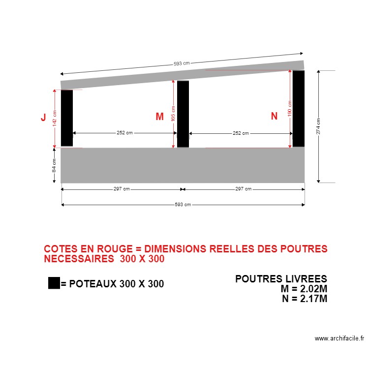 cotes reelles carport COTE GAUCHE. Plan de 0 pièce et 0 m2