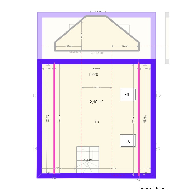 maison  Sahoui. Plan de 13 pièces et 212 m2