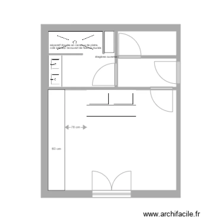 sdb rez de chaussée clarisse et baptiste. Plan de sdb rez de chaussée clarisse et baptiste. Plan de
