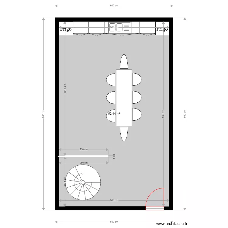 refectoire spm. Plan de 