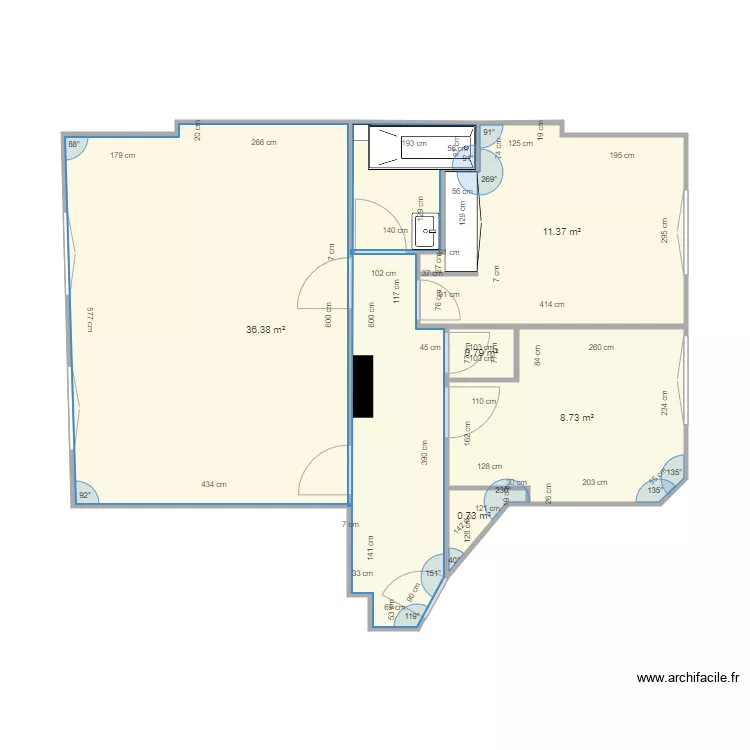 Appartement AD3. Plan de 