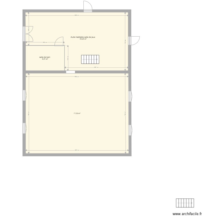etage  igornay avant travaux. Plan de 0 pièce et 0 m2