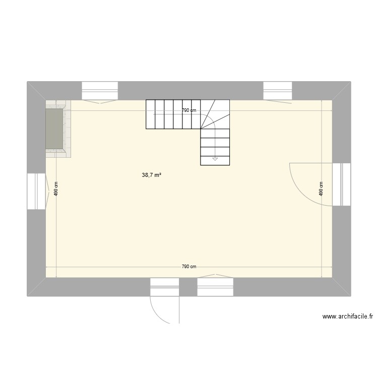 Rez Denicé 1. Plan de 1 pièce et 39 m2