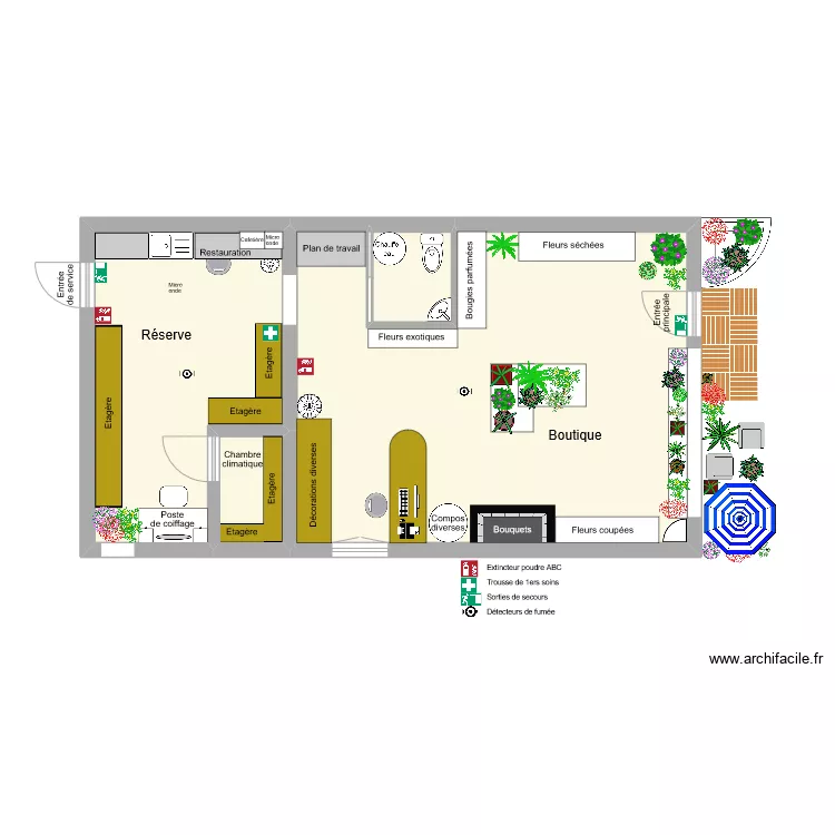 Tia Fleurs. Plan de Tia Fleurs. Plan de