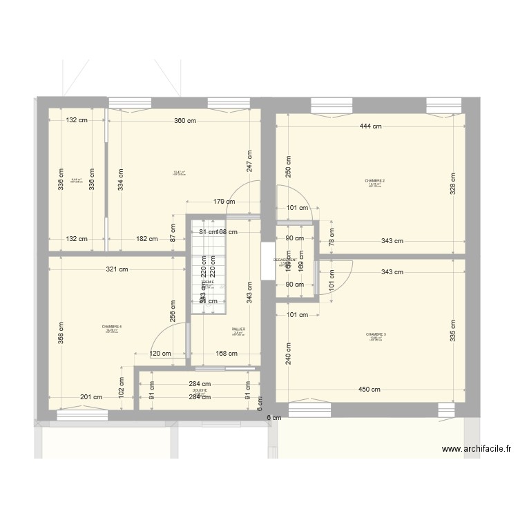rdc hesdigneul état futur . Plan de 0 pièce et 0 m2