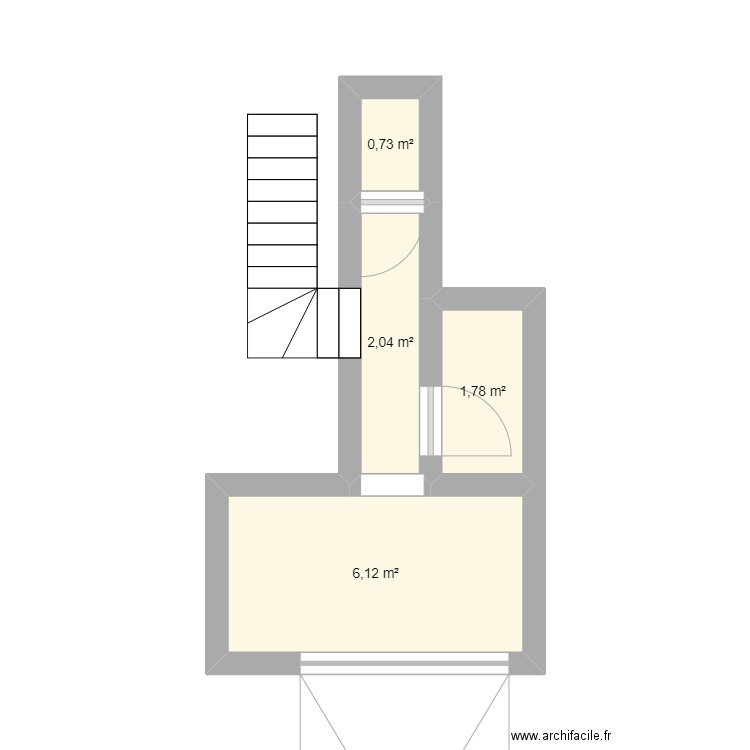 Secret3. Plan de 4 pièces et 11 m2