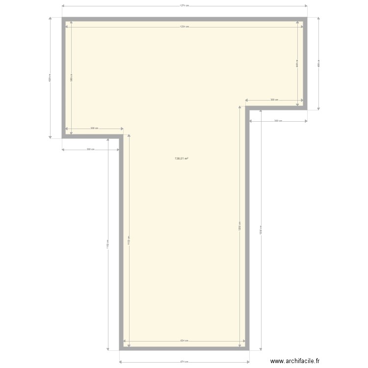 roger ( calluccio). Plan de 1 pièce et 138 m2