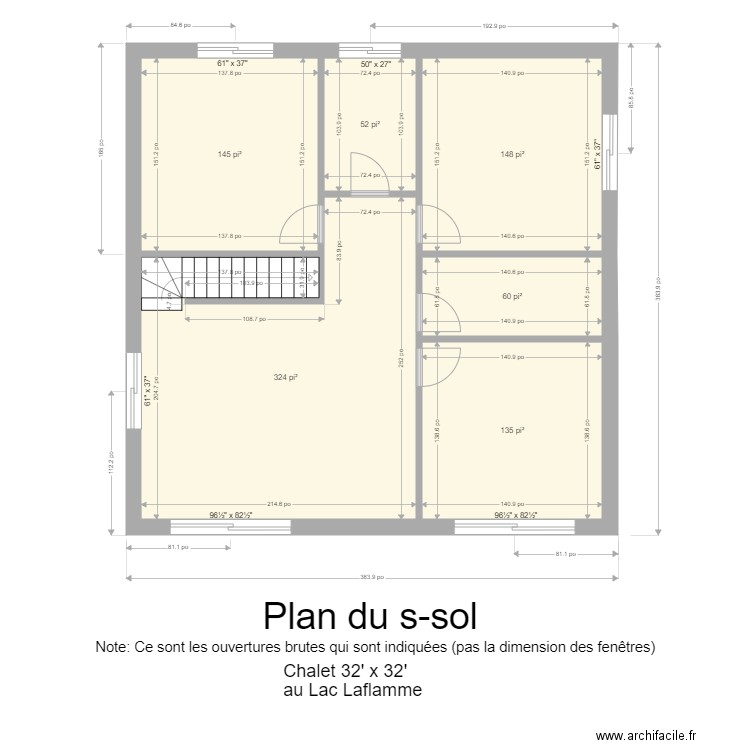 Lac Dion S-sol2. Plan de 0 pièce et 0 m2