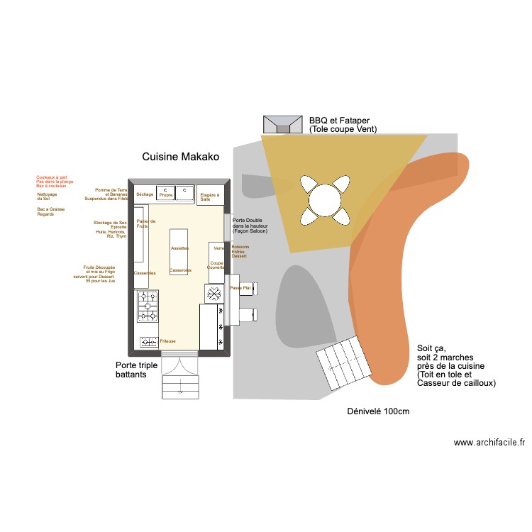 Cuisine Makako V4. Plan de 0 pièce et 0 m2