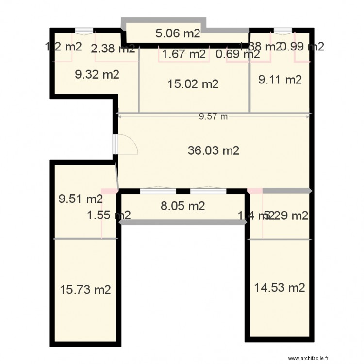 3e étage 5pieces. Plan de 0 pièce et 0 m2