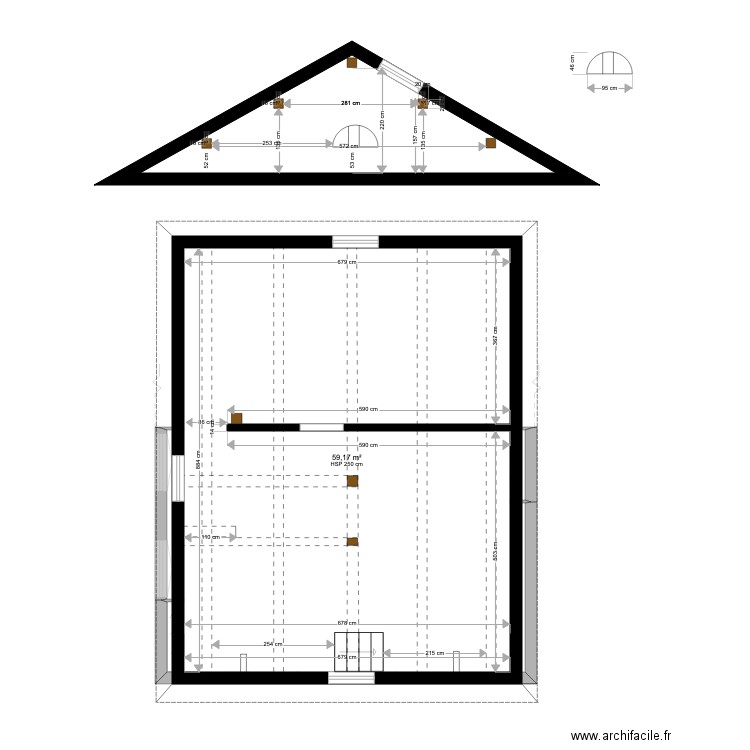 PLAN EXISTANT GUITON. Plan de 0 pièce et 0 m2