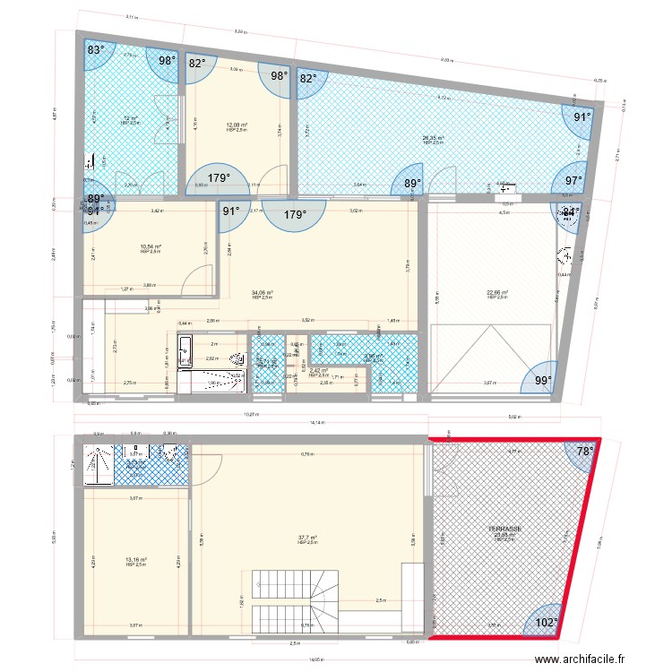 auray RDC et R+1 le 28-06-23 . Plan de 0 pièce et 0 m2