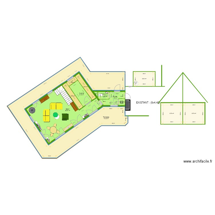 TRAVAUX LA CHARENTONNE DEF5. Plan de 12 pièces et 150 m2