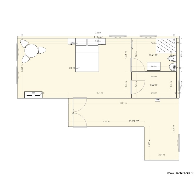 soussol . Plan de 0 pièce et 0 m2