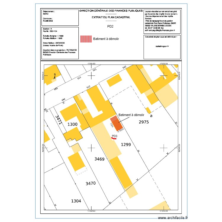 Permis démolir PD2. Plan de 0 pièce et 0 m2