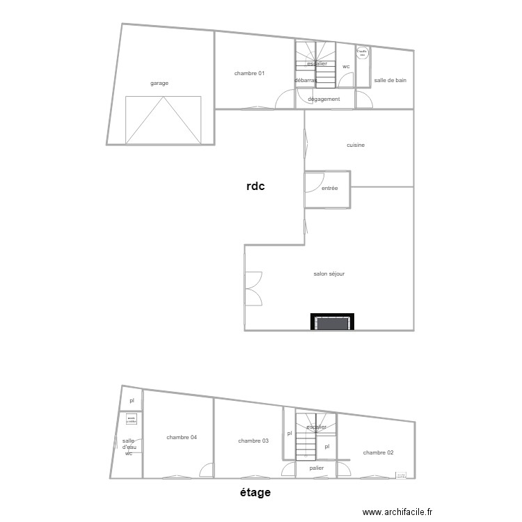 pothier. Plan de 0 pièce et 0 m2