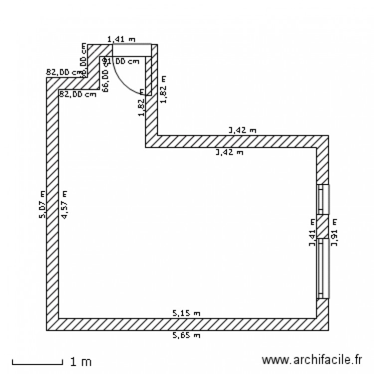 bureau sst. Plan de 0 pièce et 0 m2