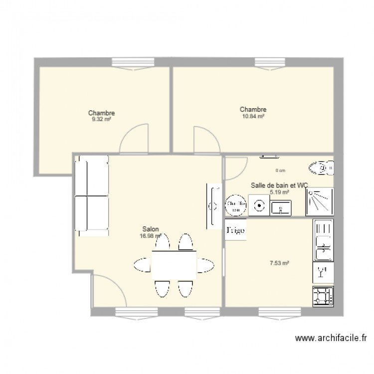 F3 1er étage version 2. Plan de 0 pièce et 0 m2