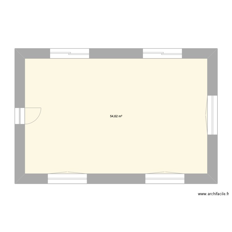 plan gare rdc. Plan de 1 pièce et 55 m2