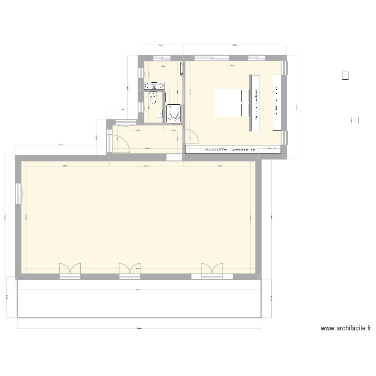 Agrandissement  - Version 40m² - V30 - 33. Plan de 5 pièces et 130 m2